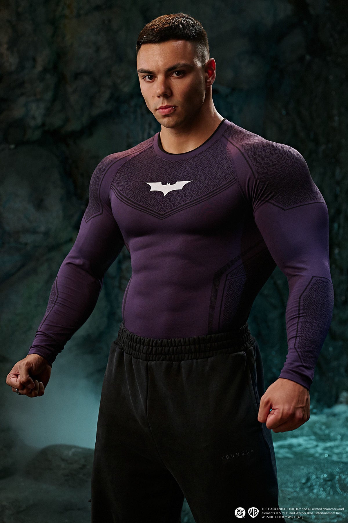 8004 - Batman Compression Longsleeves - Purple Limited Edition